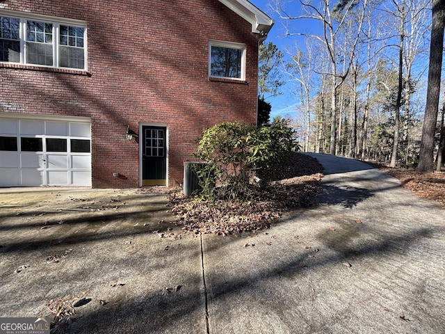 view of home's exterior featuring a garage