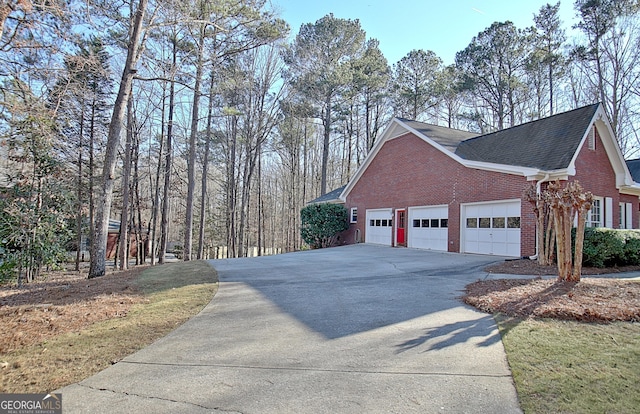 view of home's exterior featuring a garage