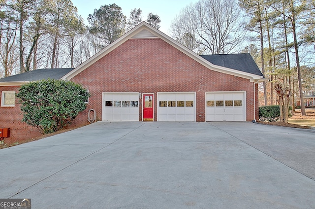 view of home's exterior featuring a garage