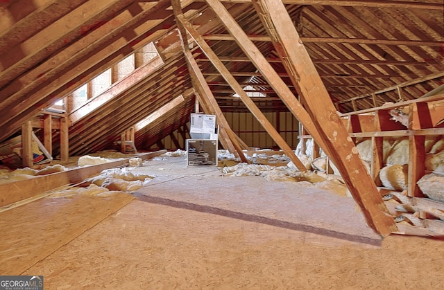 view of attic