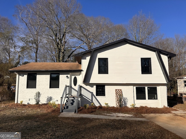 view of split level home