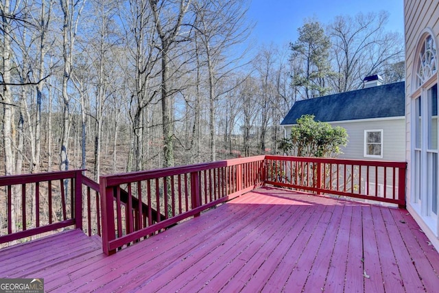 view of wooden deck