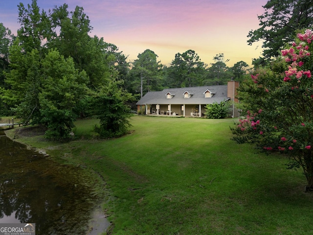 exterior space featuring a yard