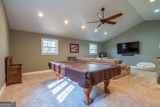 office with vaulted ceiling and hardwood / wood-style flooring