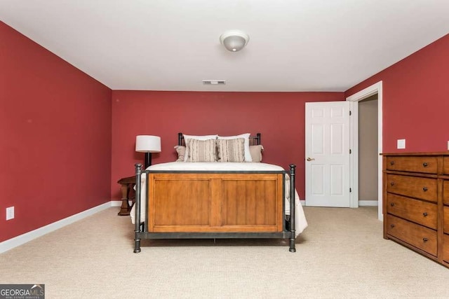 view of carpeted bedroom