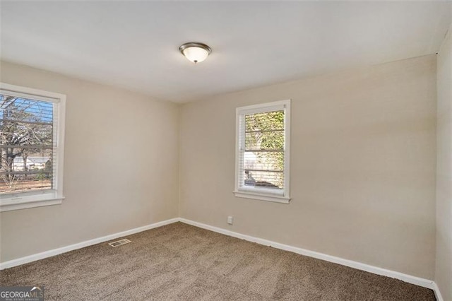 view of carpeted empty room