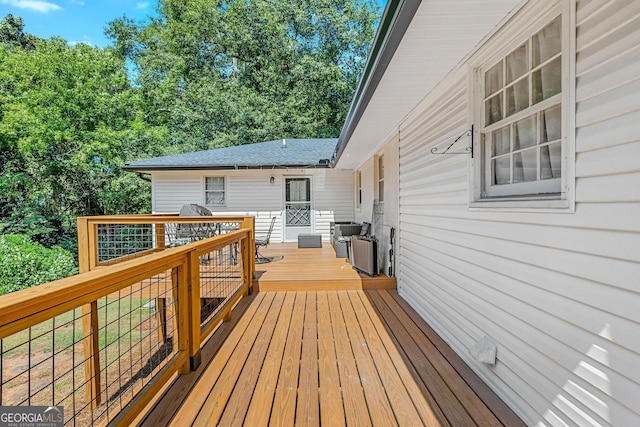 view of wooden deck