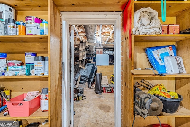 view of storage room