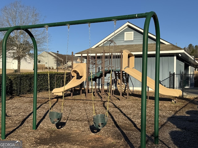 view of jungle gym