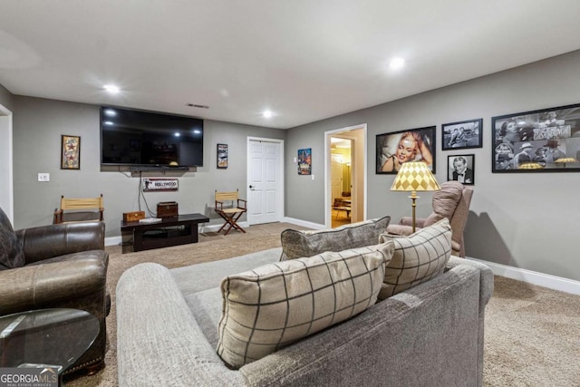 view of carpeted living room