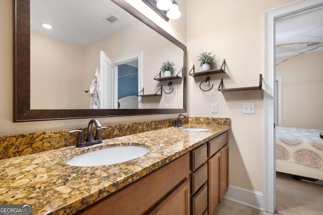 bathroom featuring vanity