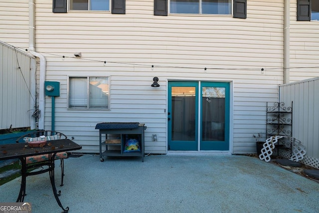 rear view of house featuring a patio