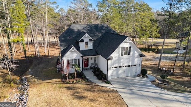 view of front of property with concrete driveway