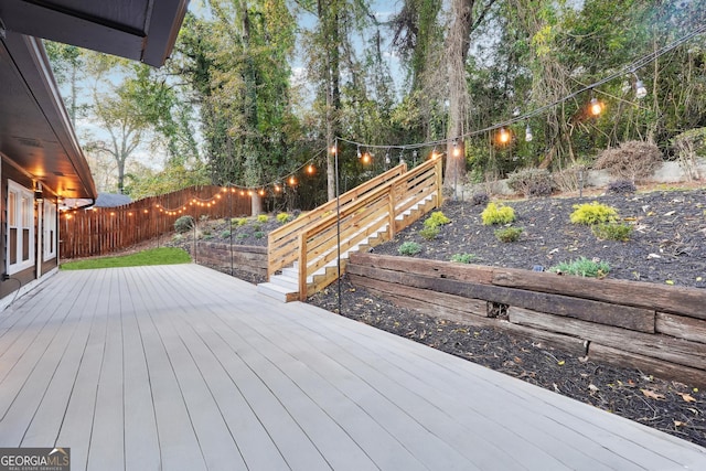 view of wooden terrace