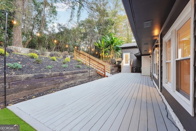 view of wooden terrace