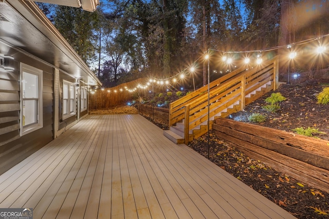 view of wooden terrace