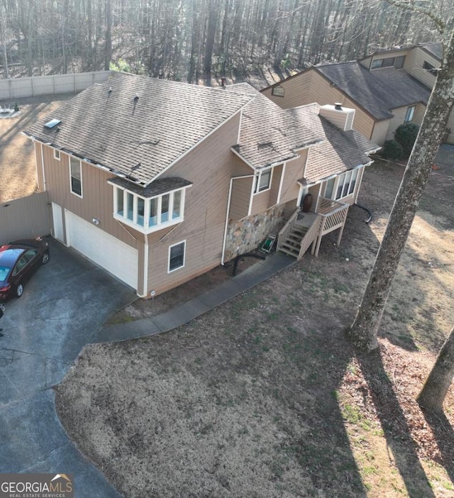 birds eye view of property