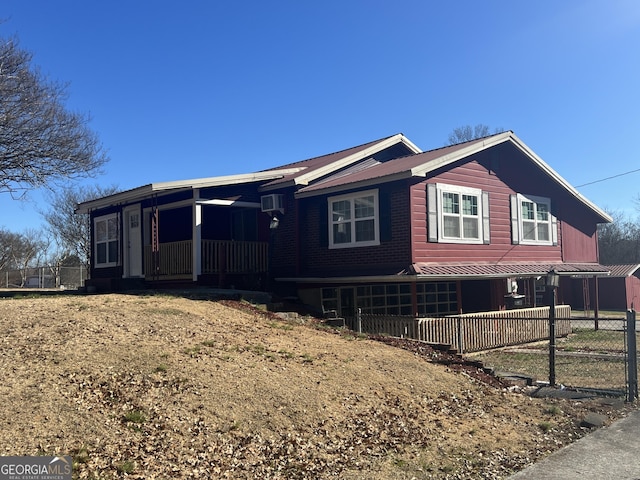 view of property exterior with a porch