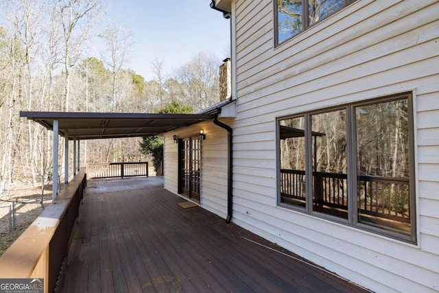 view of wooden terrace