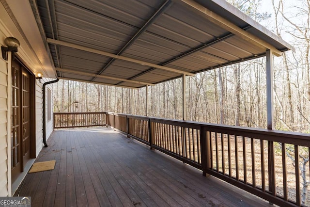 view of wooden terrace