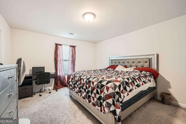 view of carpeted bedroom