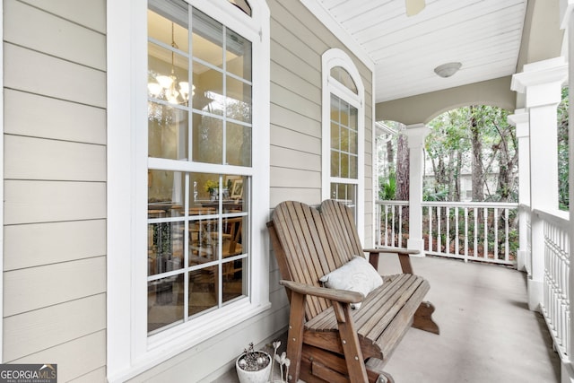 balcony with a porch