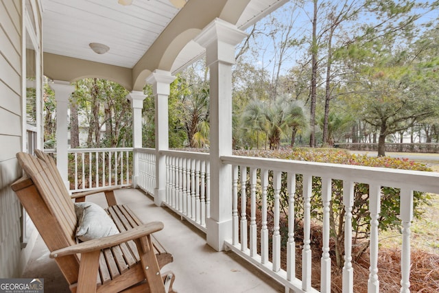 view of balcony