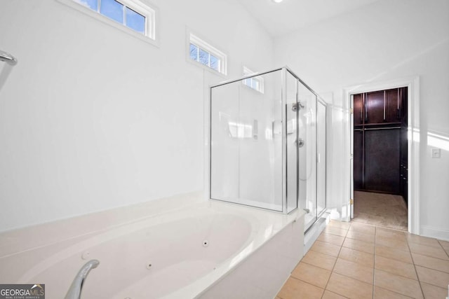 22 Lazy Hammock Ct, Savannah, GA 31419 - bathroom with separate shower and tub and tile patterned flooring