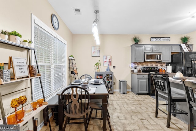 view of dining area