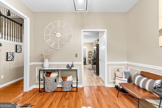 interior space with light wood-type flooring