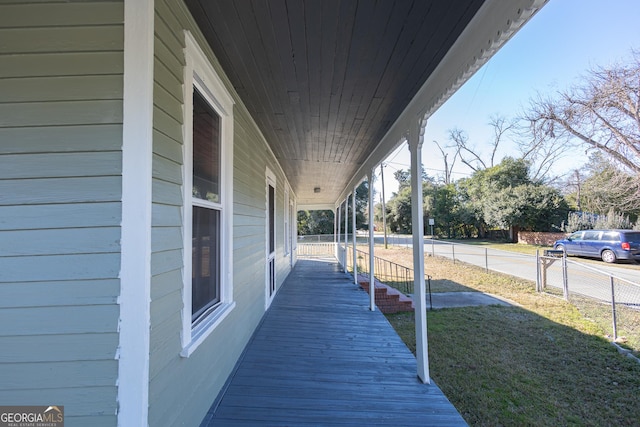 exterior space featuring covered porch