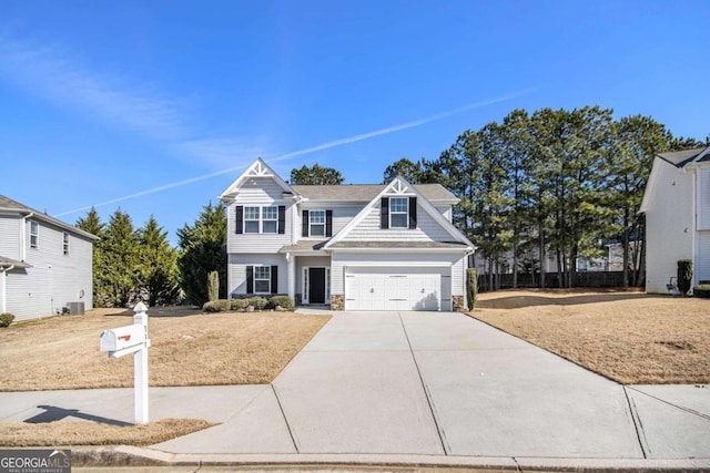 view of property with a garage