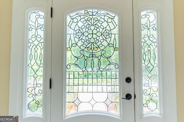 interior space with french doors