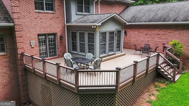 view of wooden deck