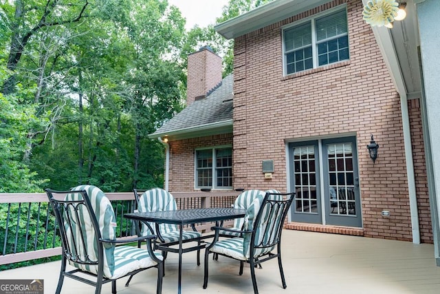 view of patio / terrace with a deck