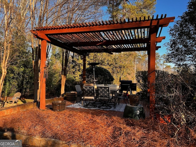 314 Cherokee Rd, Thomaston, GA 30286 - view of patio / terrace featuring a pergola