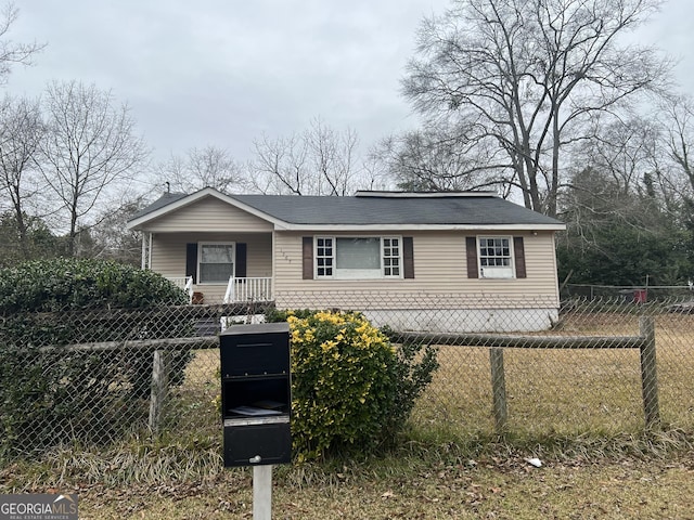 view of front of property with a porch