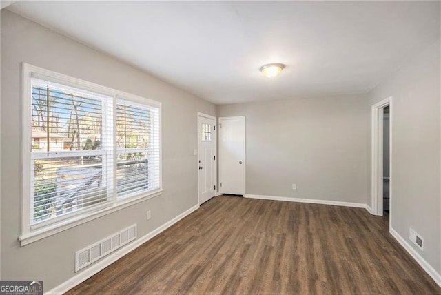 entryway featuring dark hardwood / wood-style floors