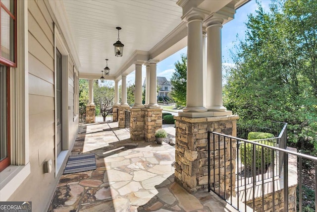 view of patio / terrace featuring a porch