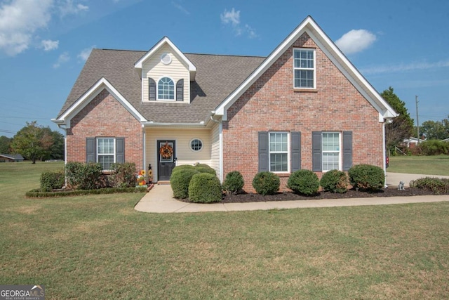 view of front of house with a front yard