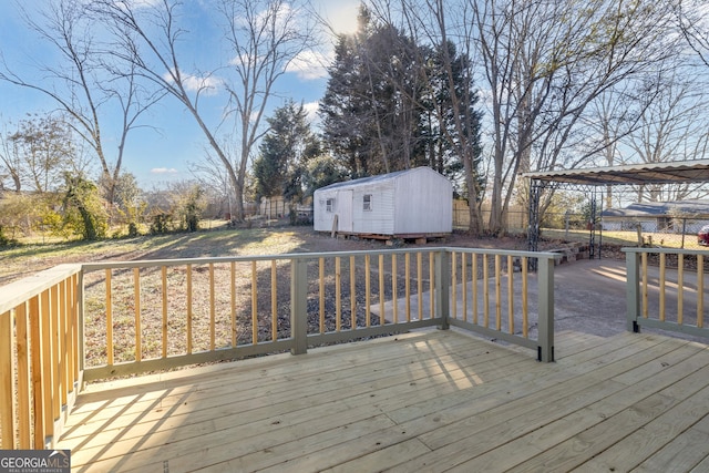 view of front of house with a deck and a pergola