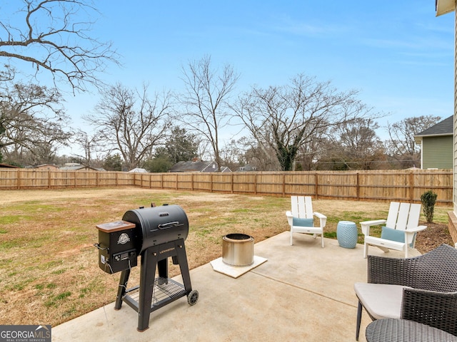 view of patio / terrace featuring grilling area