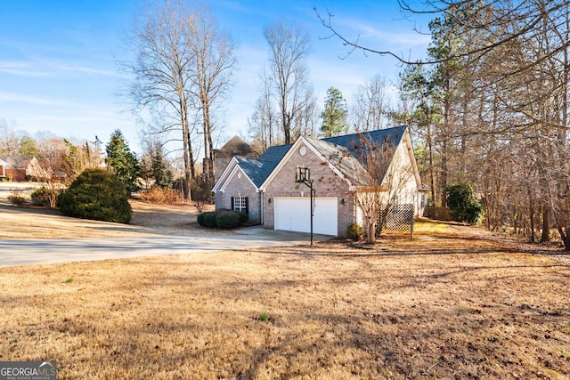 view of home's exterior with a garage