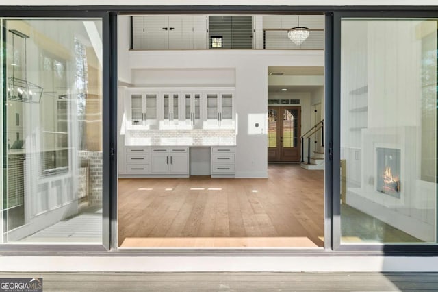 interior space with french doors