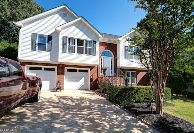 split foyer home with a garage