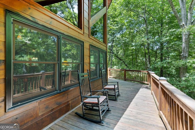 view of wooden terrace