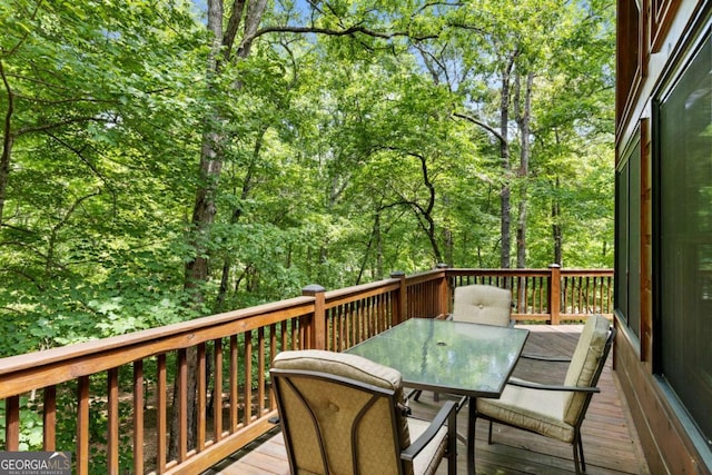 view of wooden terrace