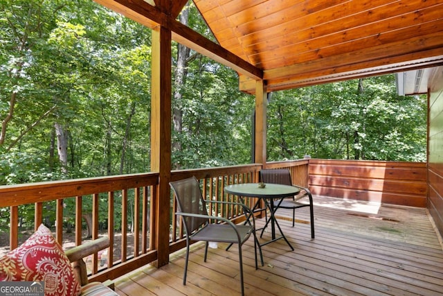 view of wooden deck