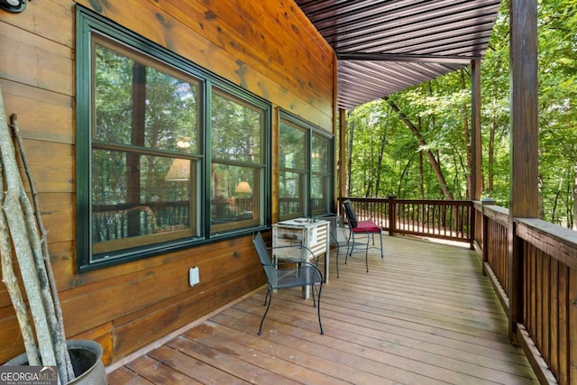 view of wooden deck