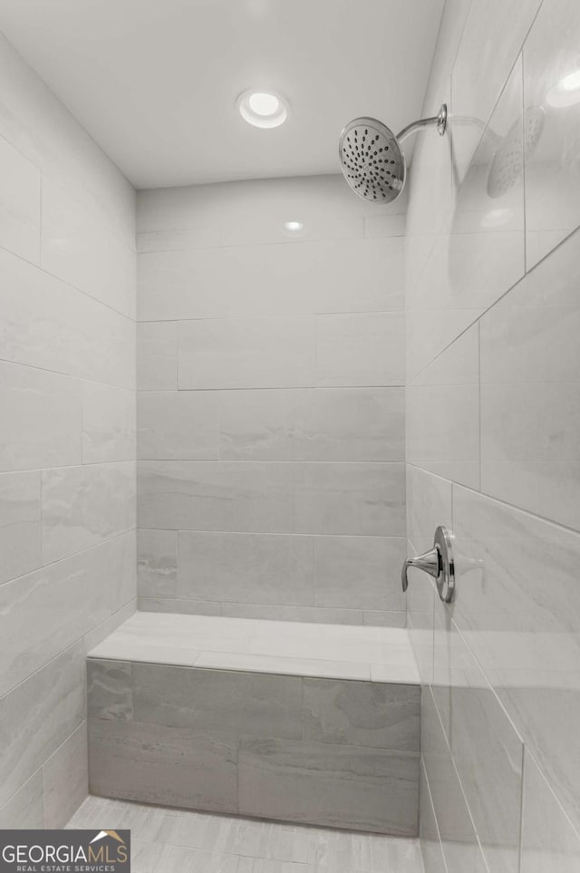1708 Evenstad Way, Smyrna, GA 30080 - bathroom with a tile shower and recessed lighting